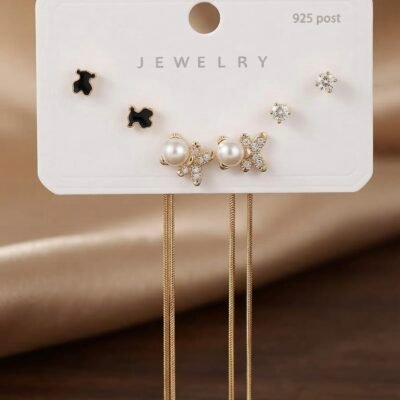 GOLD PLATED ANTITARNISH  EARRING ATECOMBO88
