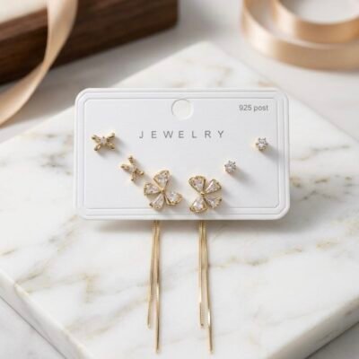 GOLD PLATED ANTITARNISH  EARRING ATECOMBO89