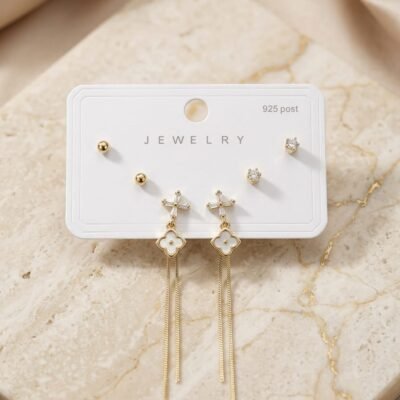 GOLD PLATED ANTITARNISH  EARRING ATECOMBO90