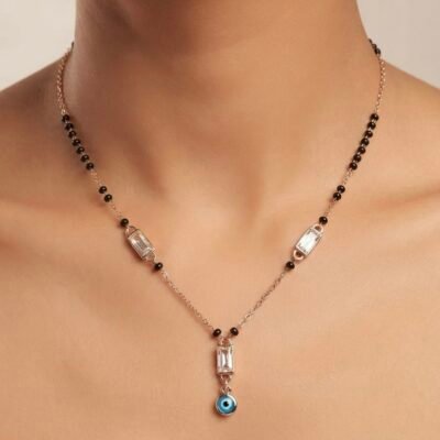 ANTI TARNISH CZ  DIAMOND CHAIN PENDANT SSMANGALSUTRA53