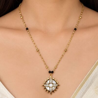ANTI TARNISH CZ  DIAMOND CHAIN PENDANT SSMANGALSUTRA64
