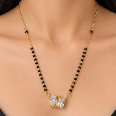 ANTI TARNISH CZ  DIAMOND CHAIN PENDANT SSMANGALSUTRA66