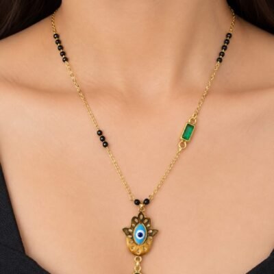 ANTI TARNISH CZ  DIAMOND CHAIN PENDANT SSMANGALSUTRA68
