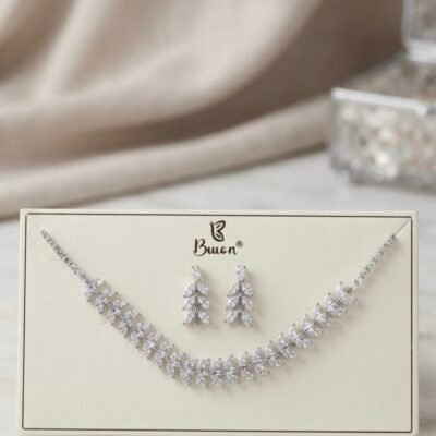 SILVER  AD SET  NECKLACE ADSET30