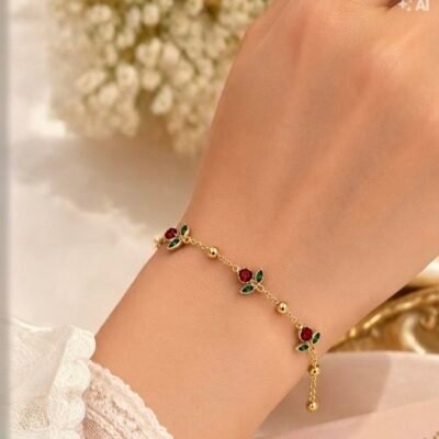 Gold plated antitarnish chain bracelets ATB551