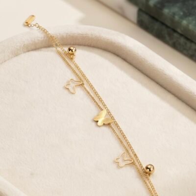 Gold plated antitarnish chain bracelets ATB659