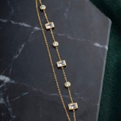 Gold plated antitarnish chain bracelets ATB661