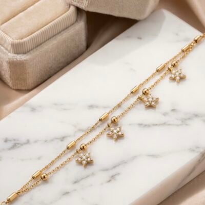 Gold plated antitarnish chain bracelets ATB665