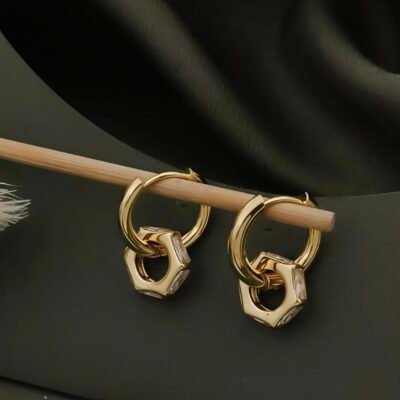 GOLDEN ANTITARNISH  EARRINGS ATE1139