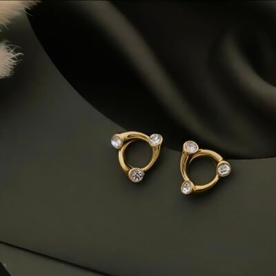 GOLDEN ANTITARNISH  EARRINGS ATE1144