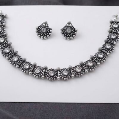 OXIDISED NECKLACE SET :SKU CODE CHOKERSET63