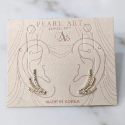Cz stones golden earcuff145