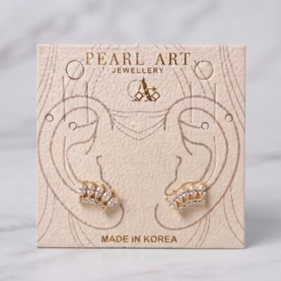 Cz stones golden earcuff146
