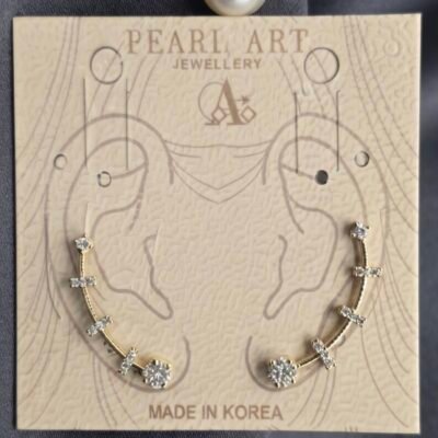 Cz stones golden earcuff148