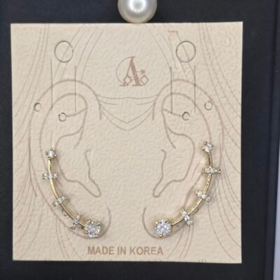 Cz stones golden earcuff149