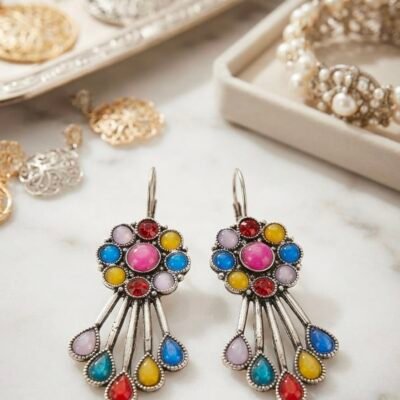 multicolour  unique navratri earrings