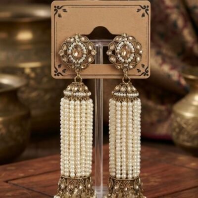 MEHANDI  GOLD HIGH QUALITY LONGEARRINGS