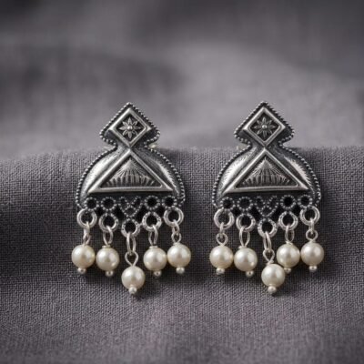 Oxidised  unique navratri earrings OXC242