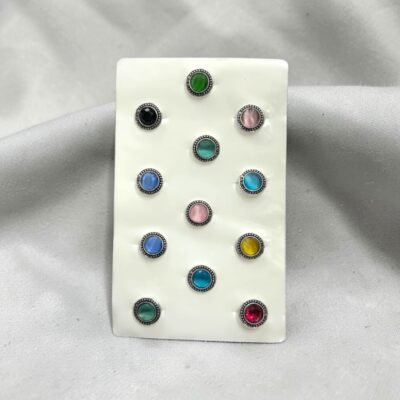 GERMAN SILVER ADJUSTABLE RINGS (12PC) BOX OXCRING3