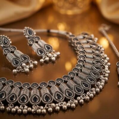 OXIDISED NECKLACE SET :SKU CODE OXCSET20